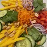 Salada tailandesa de manga