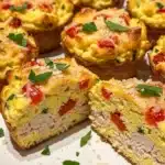 Muffins proteicos de frango