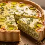 quiche de alho poró sem glúten