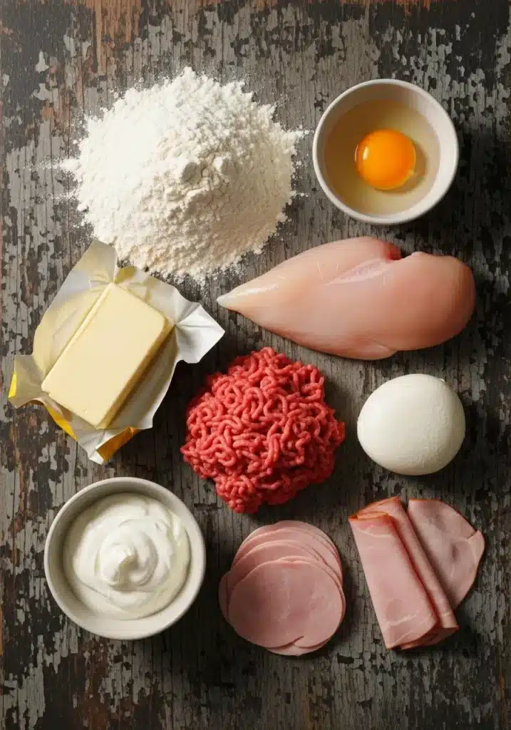 pastel assado com massa de 3 ingredientes