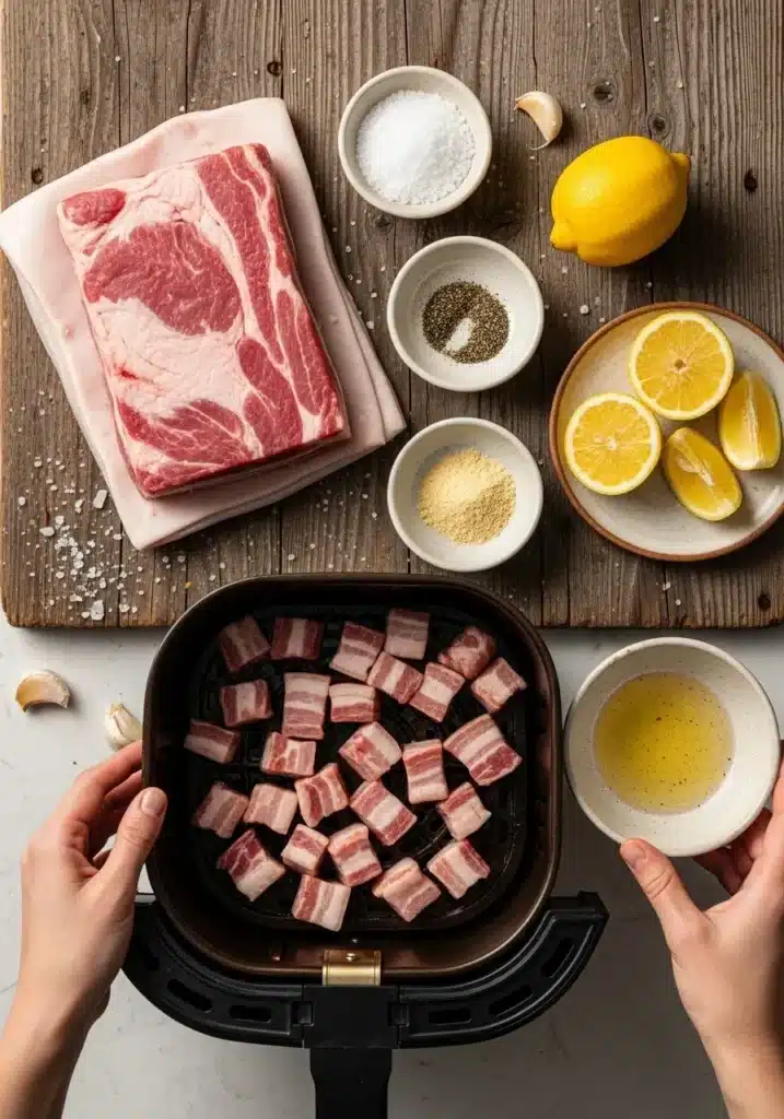 como fazer torresmo na air fryer