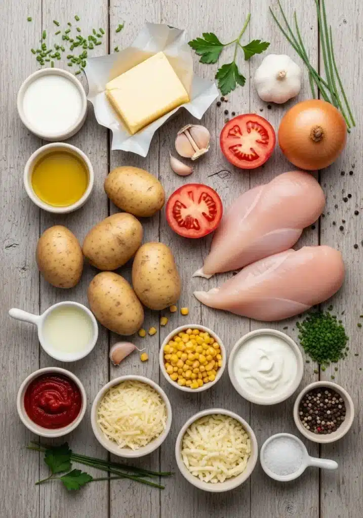 escondidinho de frango e batata