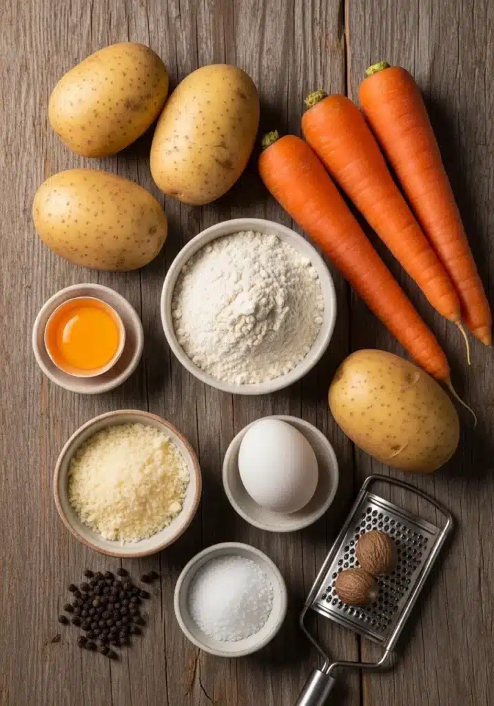 Nhoque de cenoura com batata