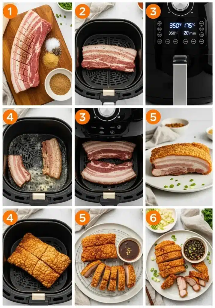 como fazer panceta na air fryer