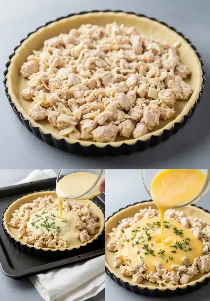 Quiche de Frango Cremosa com Queijo