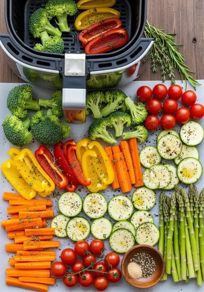 como fazer legumes na air fryer