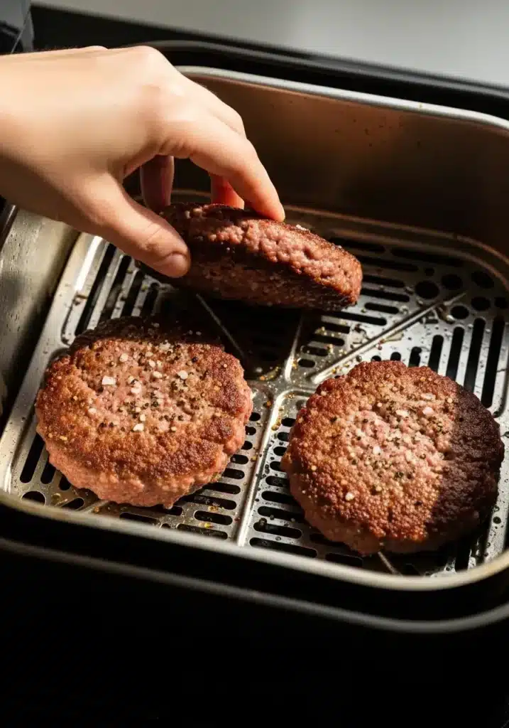 como fazer hamburguer na air fryer