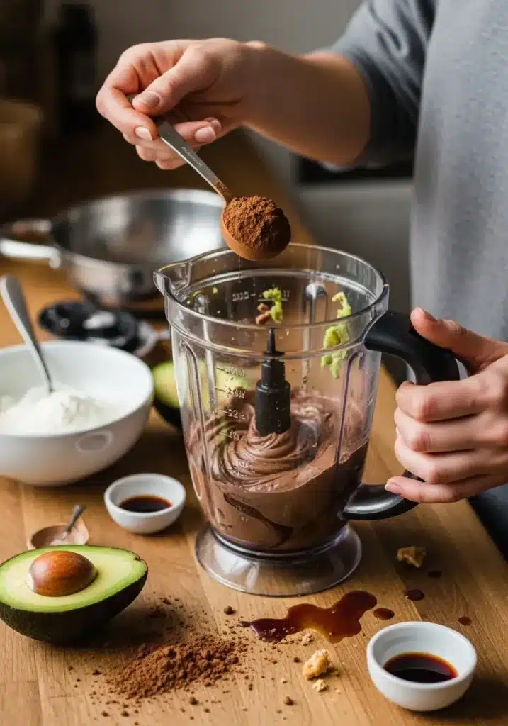 mousse de chocolate proteico