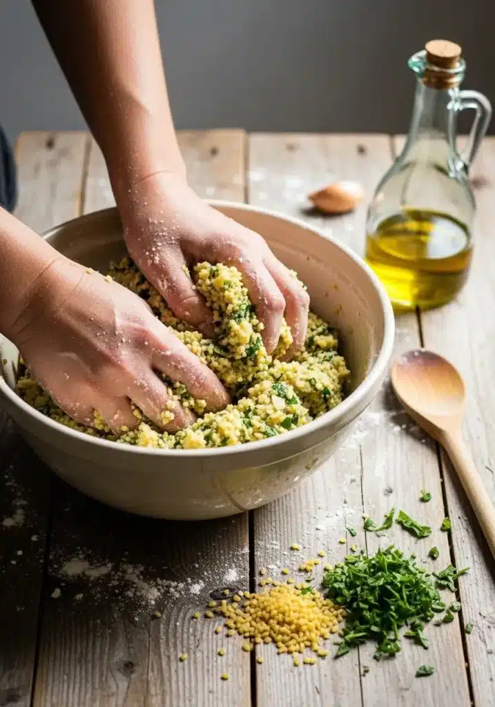 Quibe Vegano com Cebolas Caramelizadas