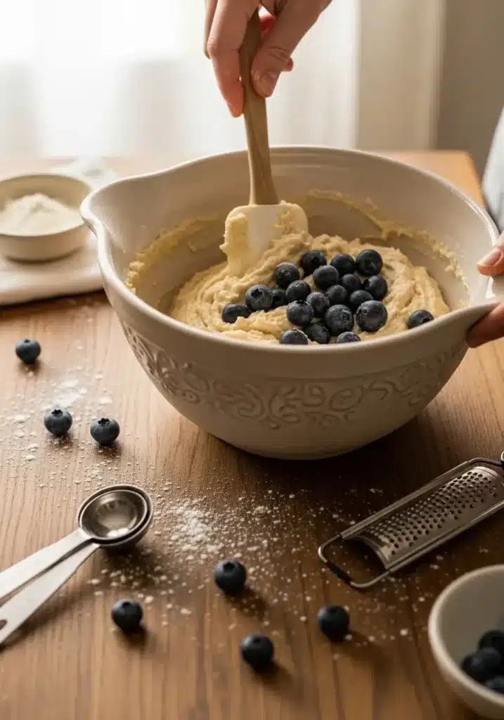 Bolinhos Proteicos de Limão e Mirtilo
