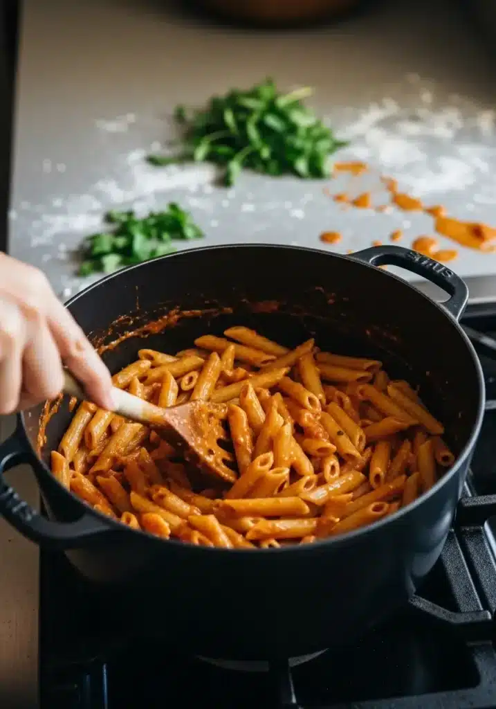 Macarrão Cremoso de Uma Panela com Queijo