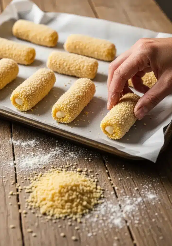 Queijo Empanado Crocante