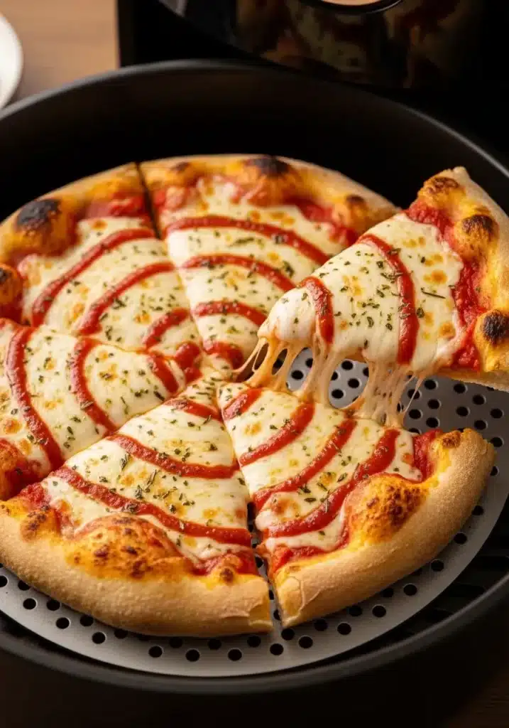 pizza musarela air fryer