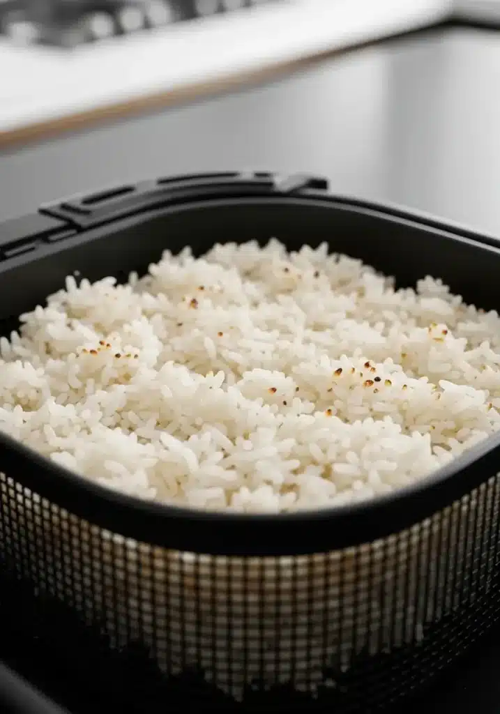 como fazer arroz na air fryer