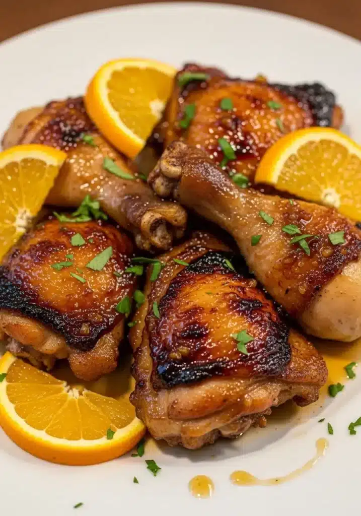 Pollo Glaseado con Miel y Naranja Receta