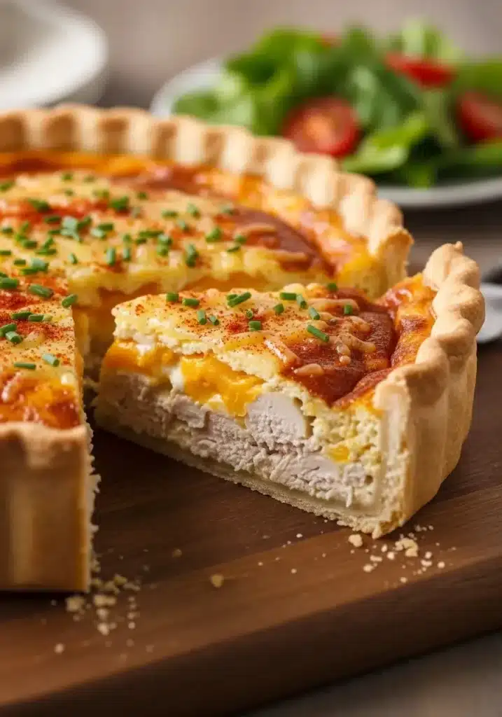 Quiche de Frango Cremosa com Queijo