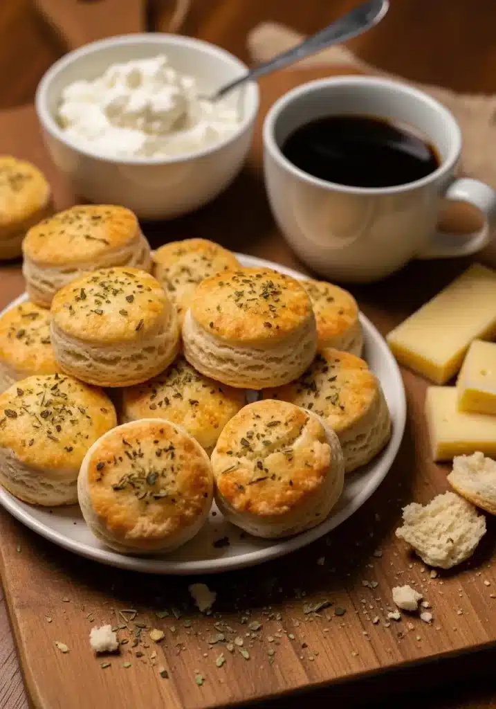 Biscoitos salgados de fubá com queijo e orégano