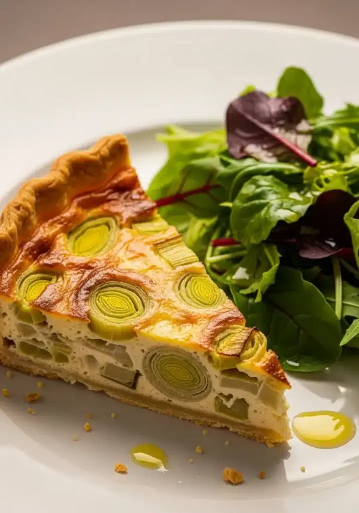 receita de quiche de alho poró simples