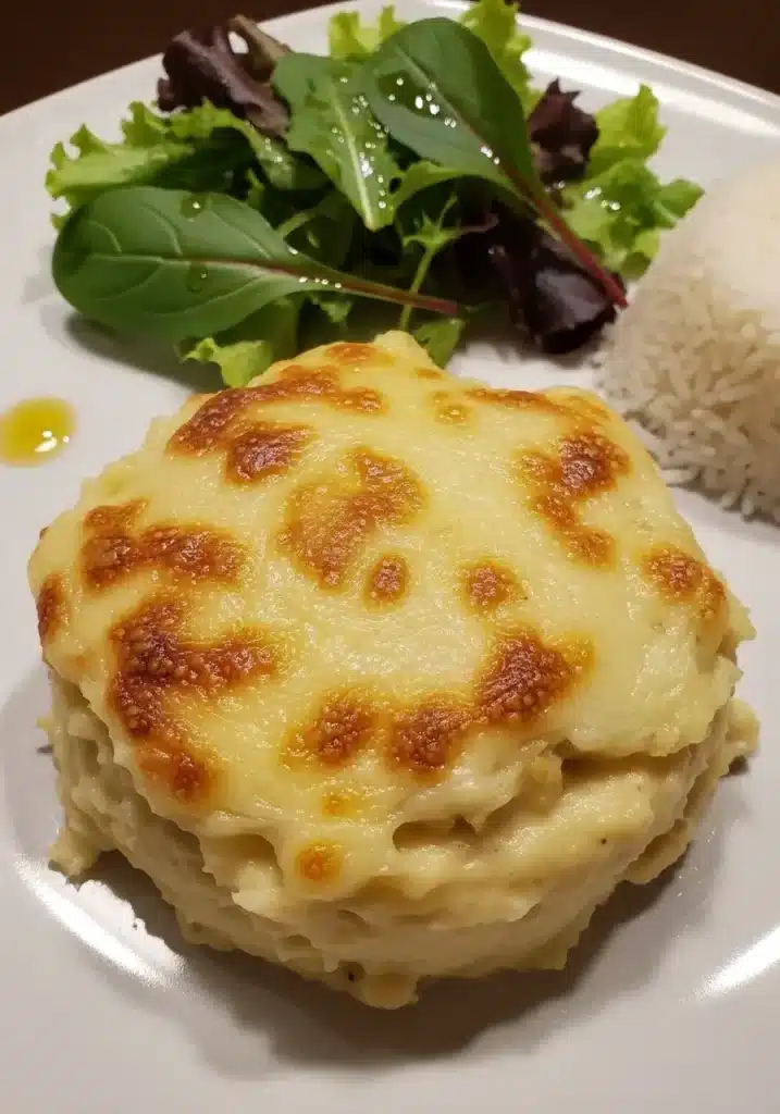 Escondidinho de Palmito com Purê de Mandioquinha