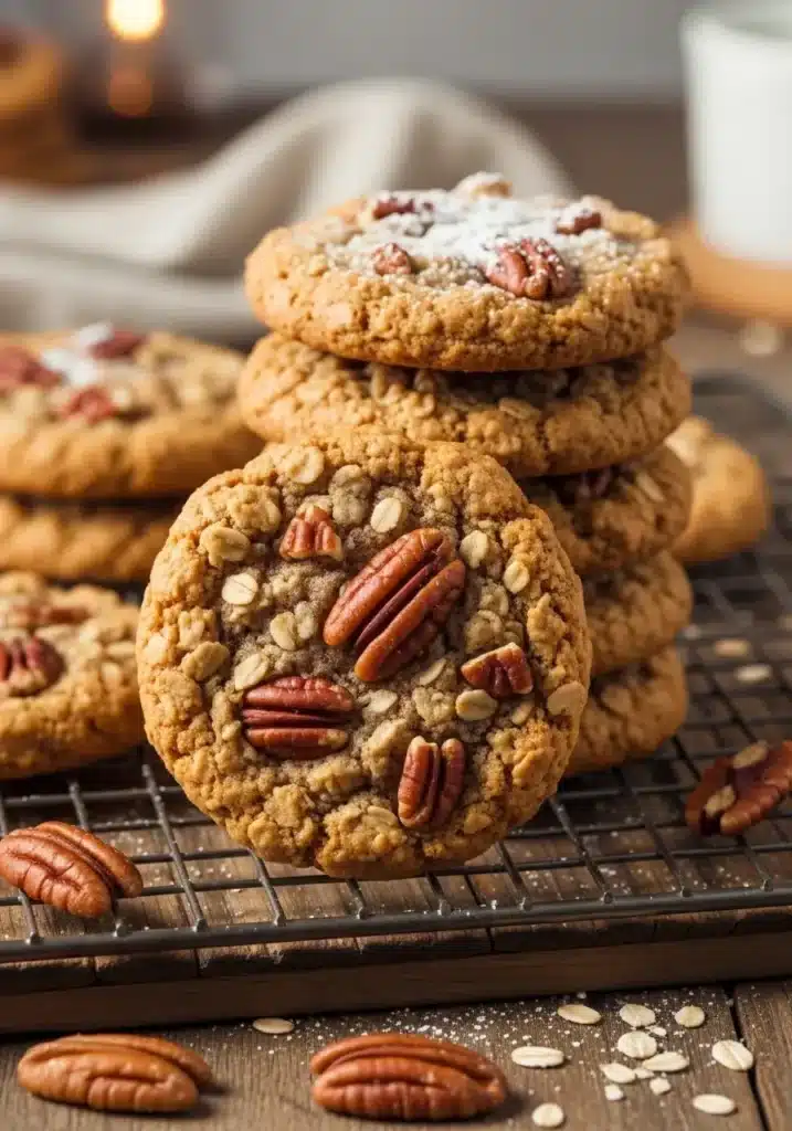 Biscoitos de Aveia com Nozes Pecã Estilo Padaria