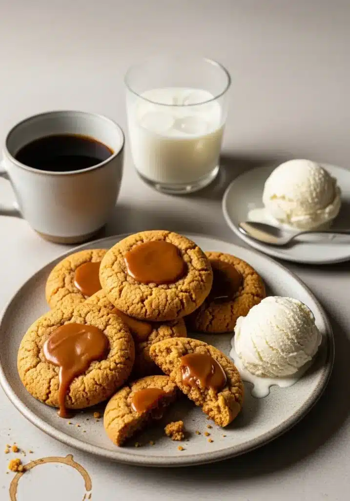 Biscoitos de Caramelo com Café e Manteiga Marrom