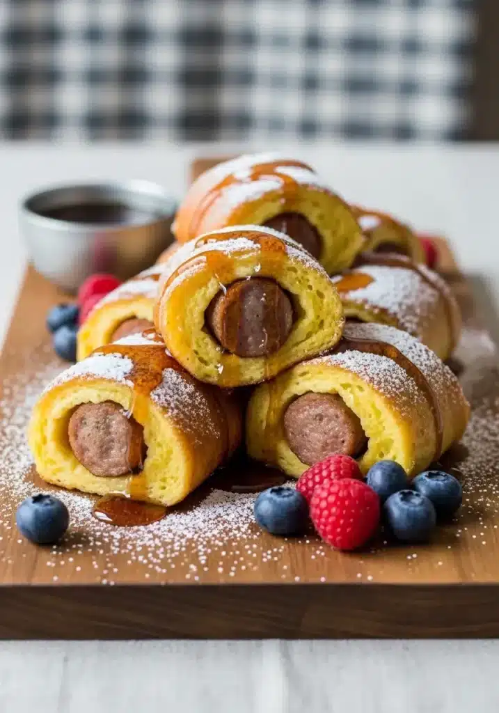 Rolinhos de Rabanada com Linguiça