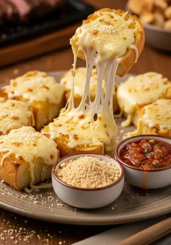 Pão de Alho com Muito Queijo na Air Fryer