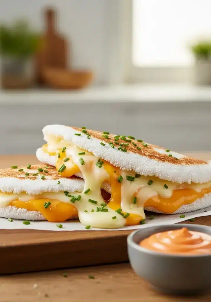 Tapioca Recheada com Queijo Derretido