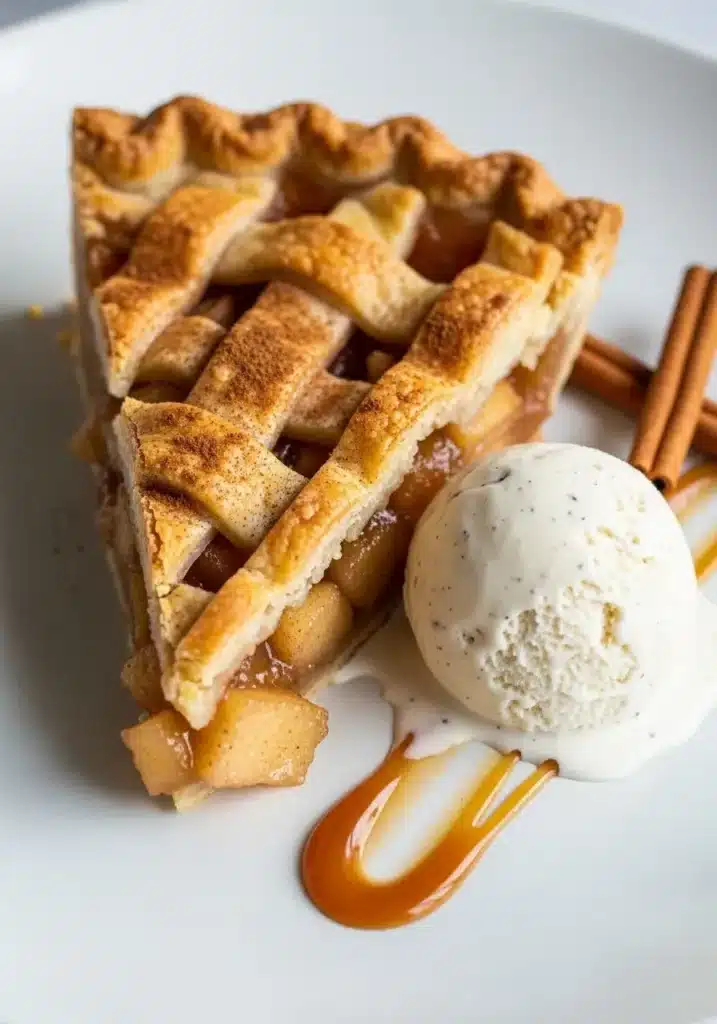 Torta gelada de maçã com canela