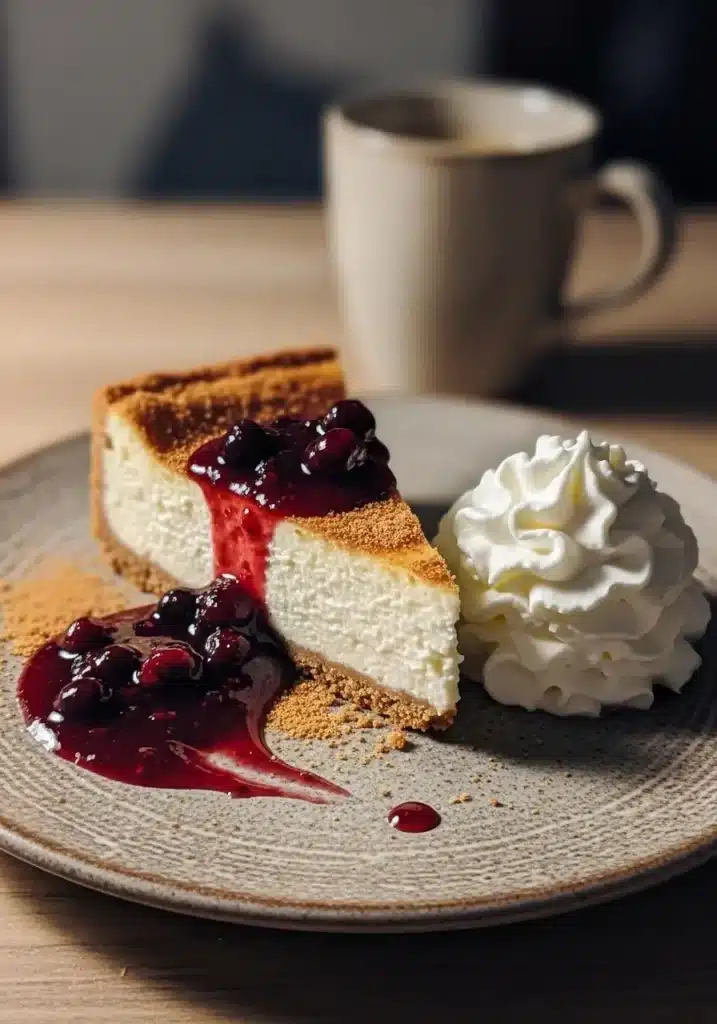 Tarta de queso y galletas de canela