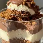 Bombom na travessa em camadas