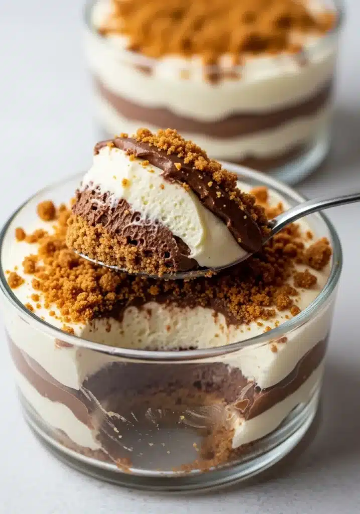 Bombom na travessa em camadas