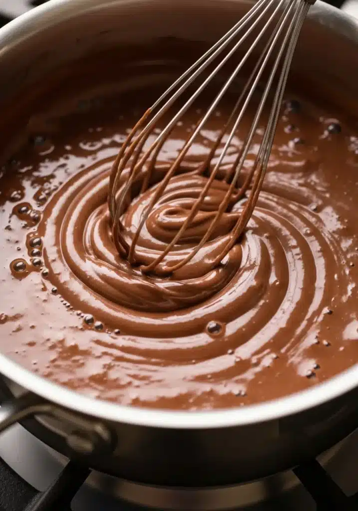 Bombom na travessa em camadas