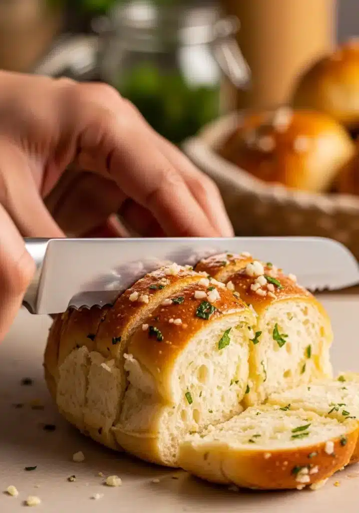 PÃO DE ALHO CASEIRO FATIADO cremoso e irresistível!