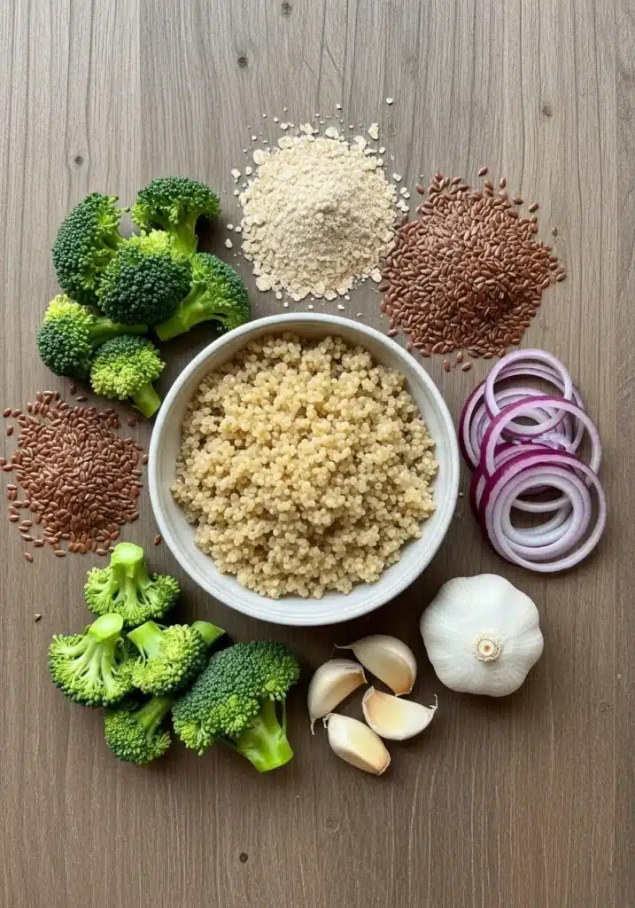 bolinhos veganos de brócolis e quinoa