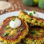 bolinhos veganos de brócolis e quinoa