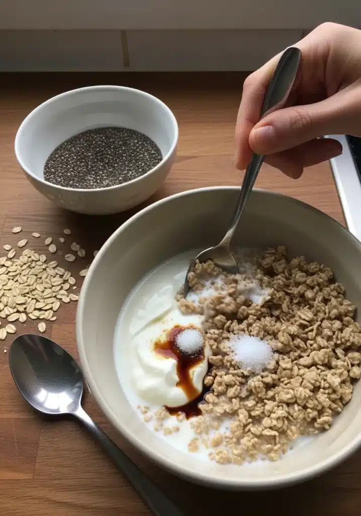 Aveia Noturna Cremosa com Caramelo Salgado