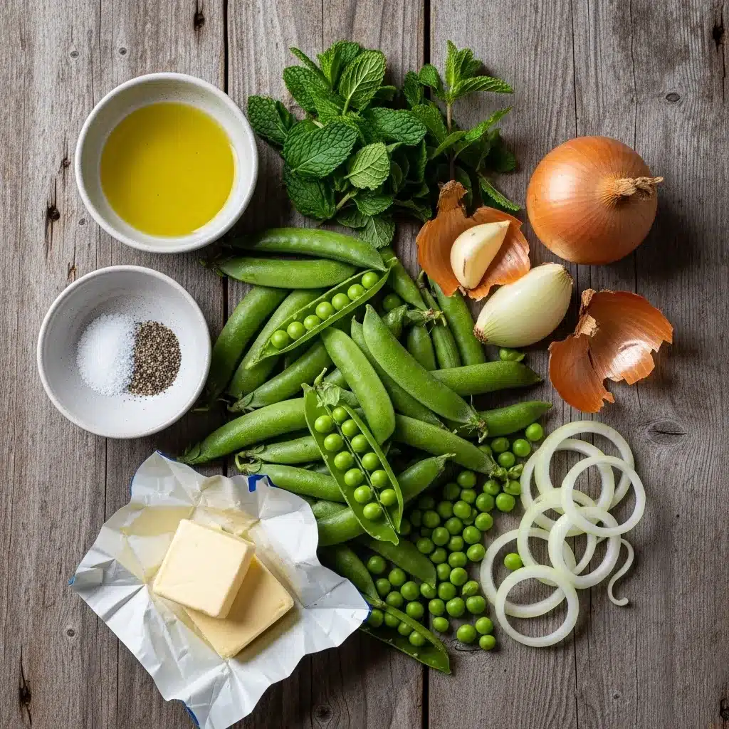 Ervilha com Cebola e Hortelã