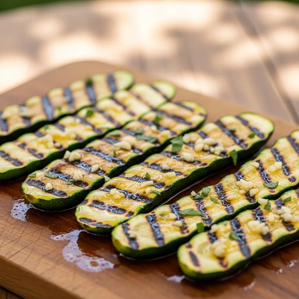 Abobrinha grelhada com Alho e Azeite