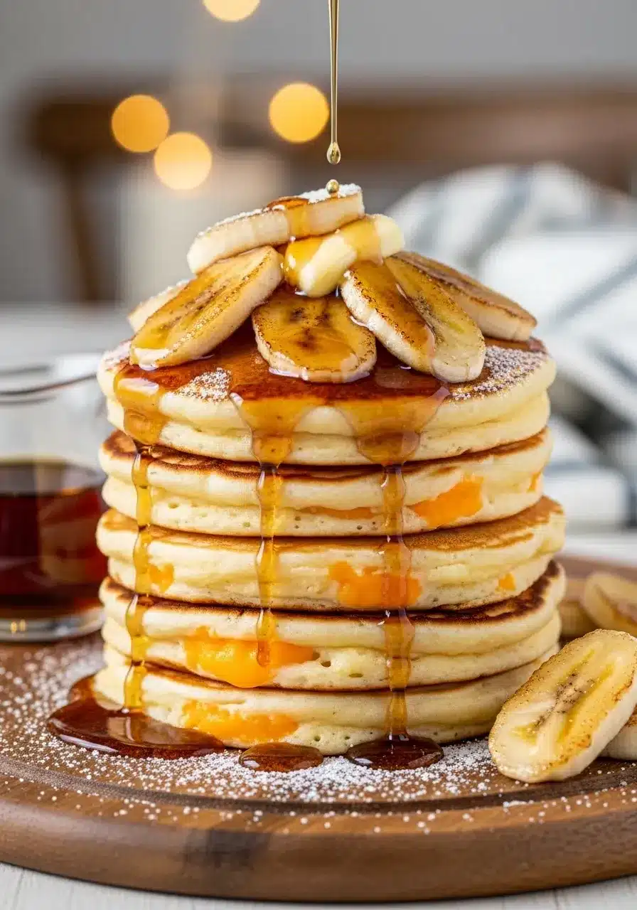Panqueca de queijo com banana