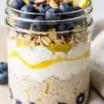 Aveia Noturna com Limão e Mirtilo Rica em Proteínas