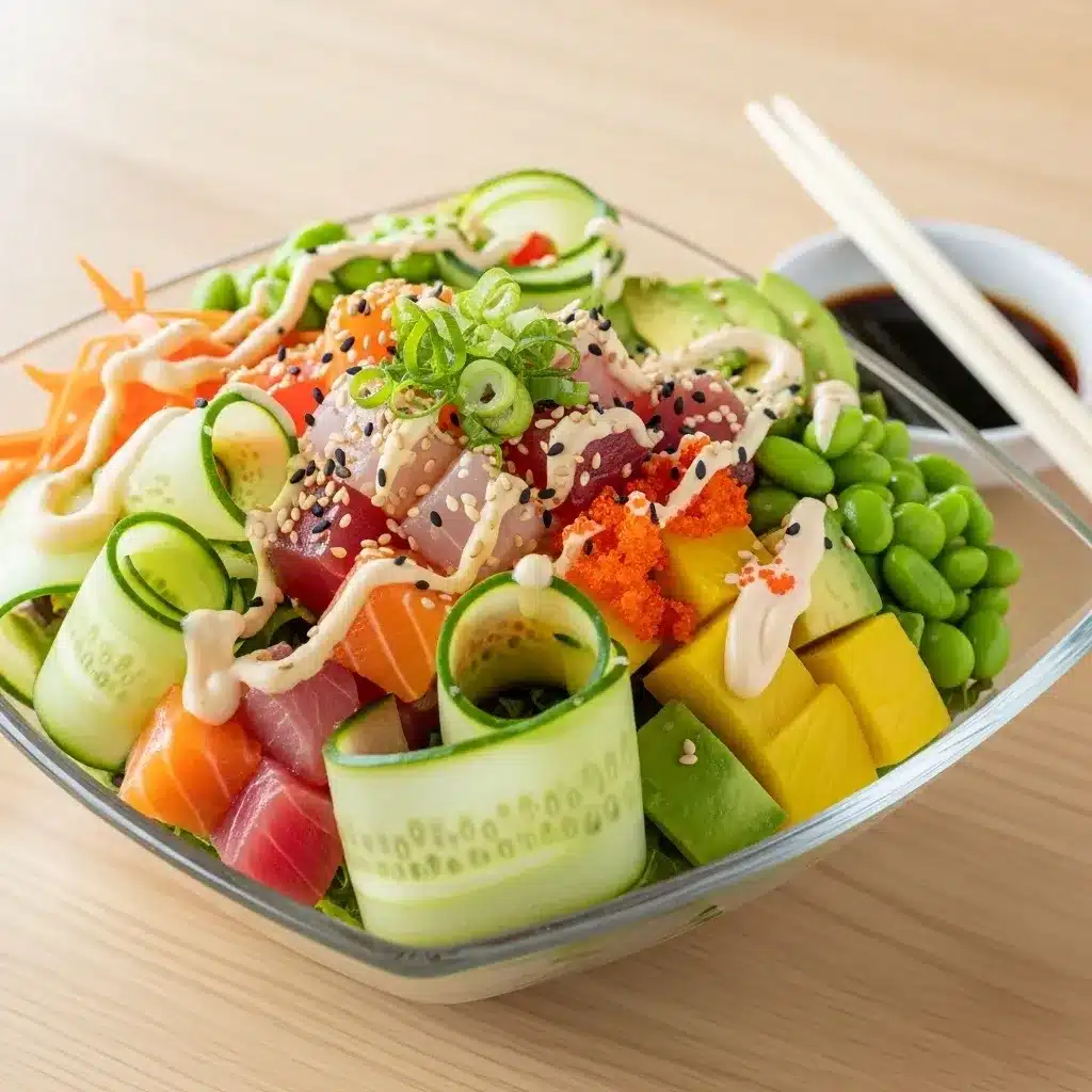 Salada de Sushi com Pepino