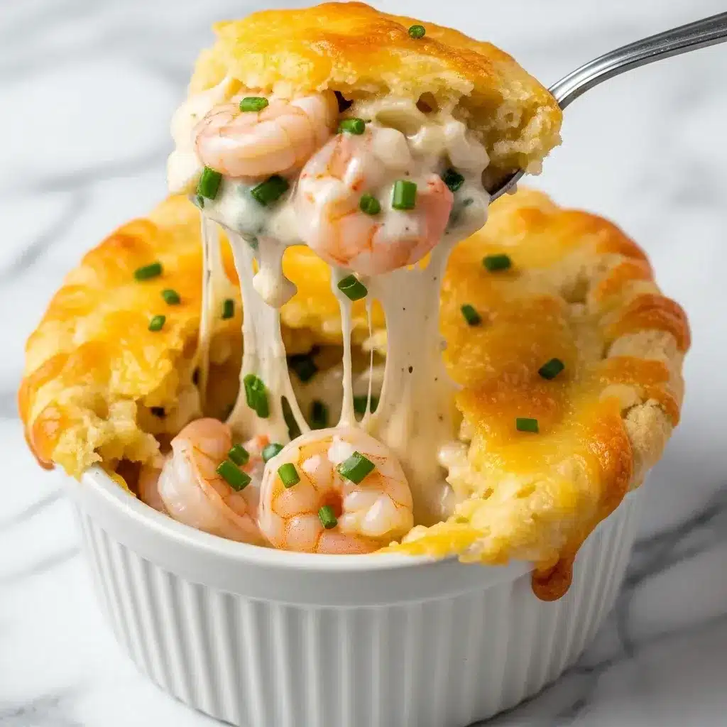 Torta de Frutos do Mar com Biscoito Cheddar Bay