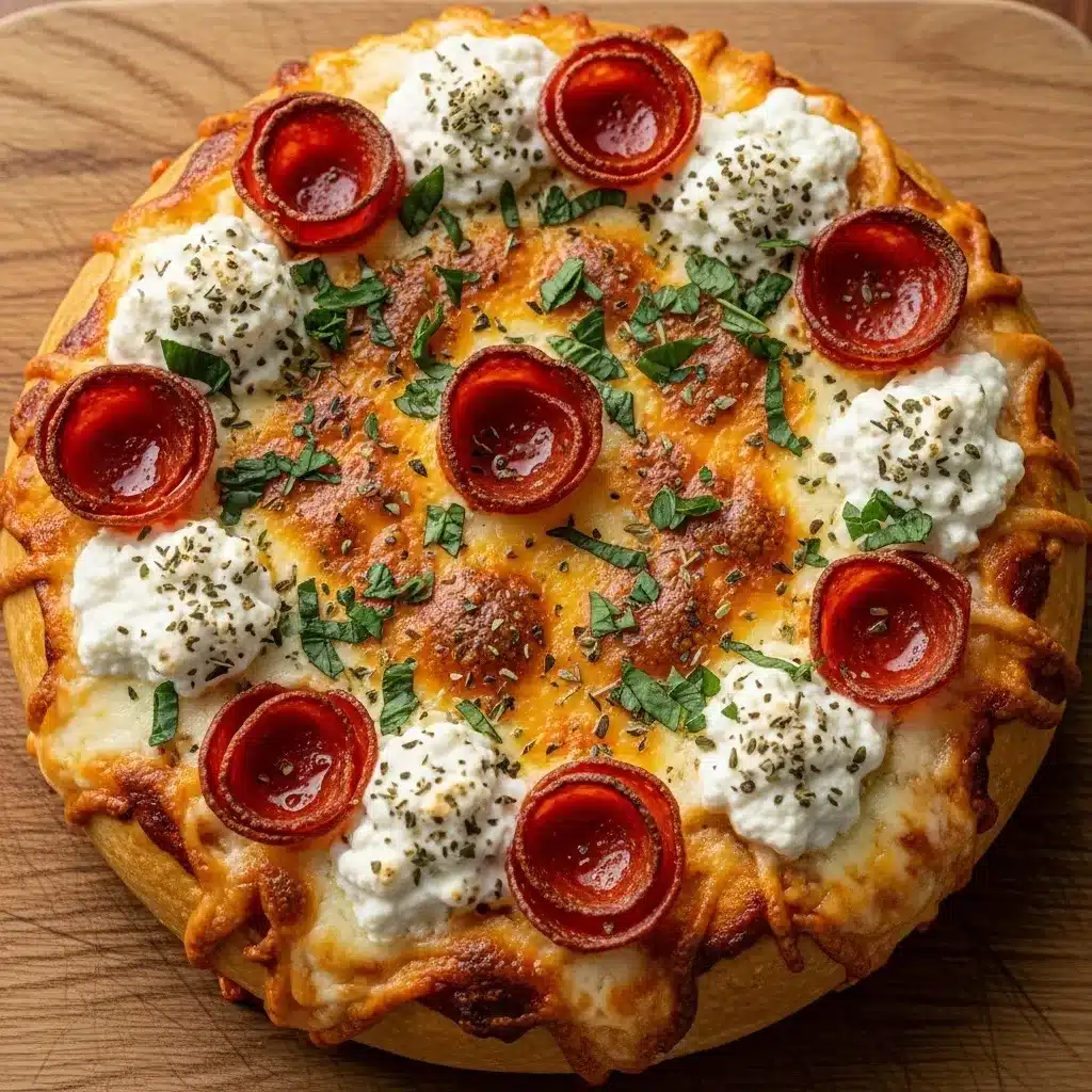 Tigela de Pizza de Queijo Cottage