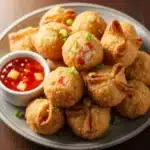 Bolinhas Crocantes de Rangoon de Caranguejo