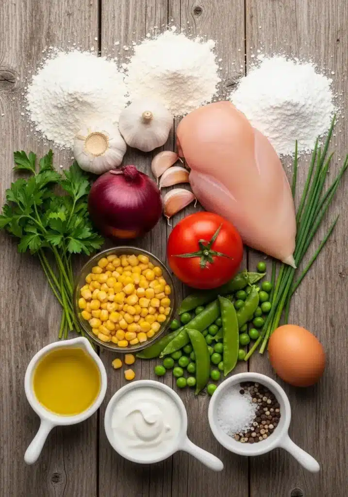 Tortinha de frango simple e rapida sem gluten