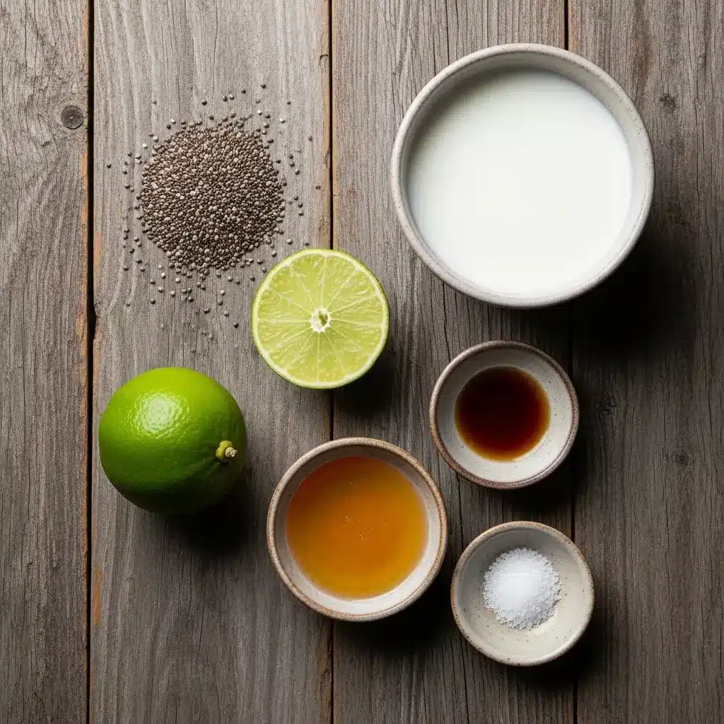 Pudim Simples de Chia com Limão-da-Pérsia