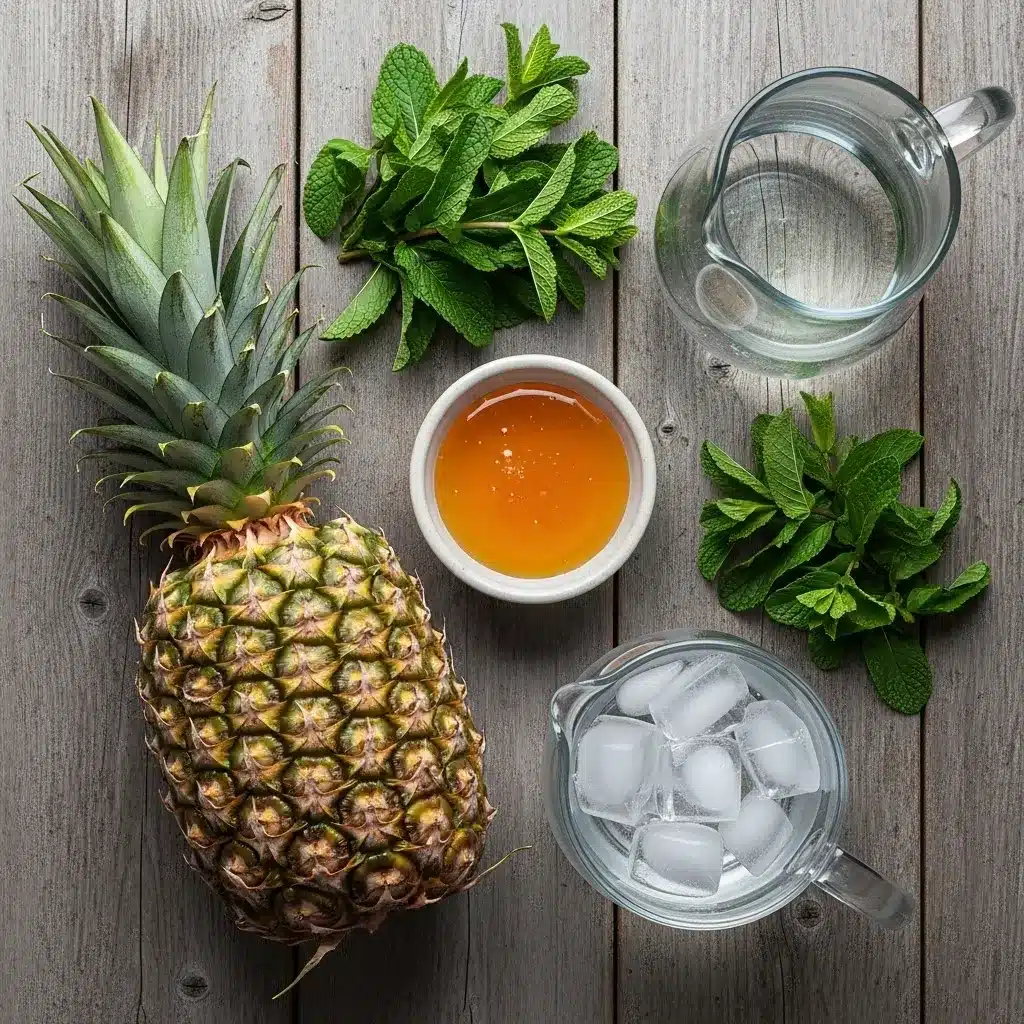 Abacaxi com Hortelã e Mel