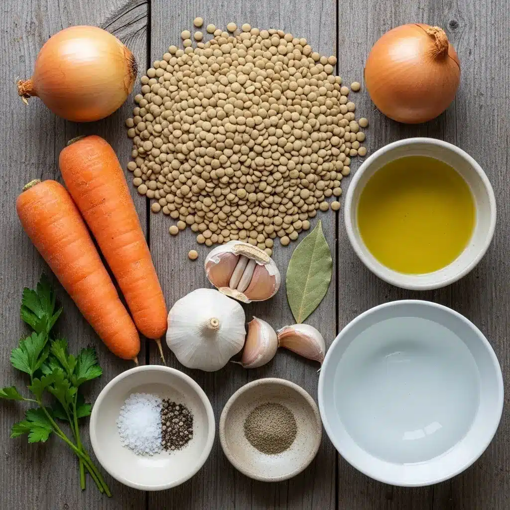 Lentilha com Cenoura e Salsinha