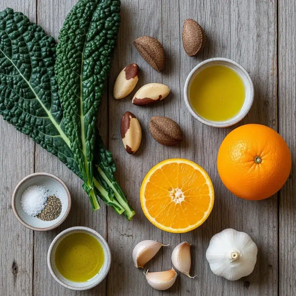 Couve com Castanha-do-pará e Laranja